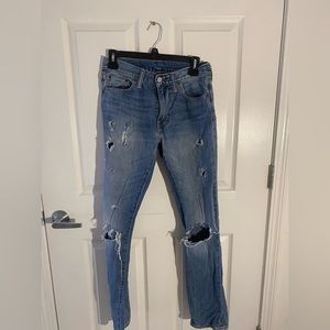 Blue Distressed Levi Jeans